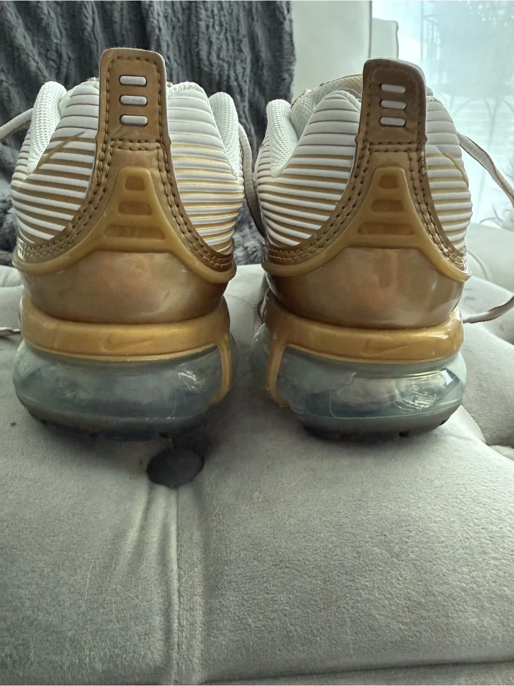 Nike Women’s White & Gold Athletic Sneakers - Picture 4 of 10
